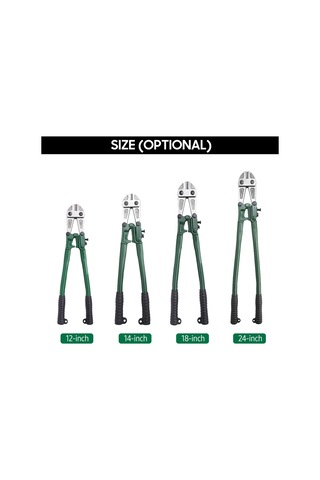 Padalink Tuosen T8 Çelik El Kesici - Çelik Çubuk, Tel Ve Tel Kablo Kırıcı - Yeşil/gümüş 12 İnç
