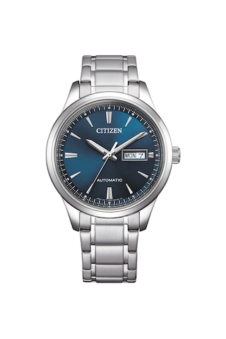 Cıtızen Ny4058-79lc Erkek Kol Saati 40 Mm Gümüş Paslanmaz Çelik Kasa, Mavi Kadran, Otomatik Mekan Metalik Gri