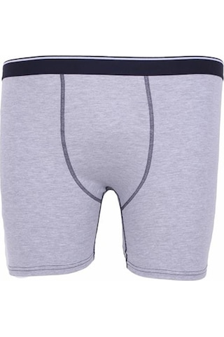 Starbattal Erkek Büyük Beden Likralı Uzun Paça Boxer 11906 Grı Melanj - Grı Melanj