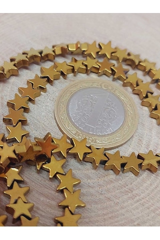 Hematit Taşı Yıldız Şekilli 2.5 6mm Dizi 56046 Çok Renkli