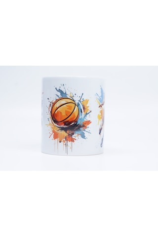Splash Dunk Seramik Kupa Beyaz - Çok Renkli