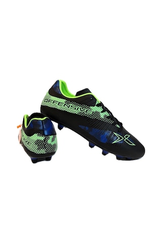 Kinetix Hyde Ag Siyah-yeşil Krampon Çim Saha Futbol Ayakkabı Siyah
