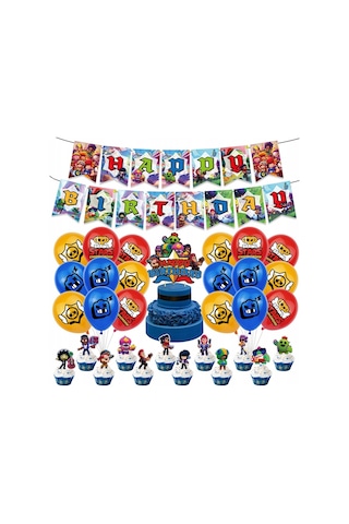 Balonlar Brawl Stars Doğum Günü Partisi Süsleme Seti 32 Parça 32 Parça Diğer