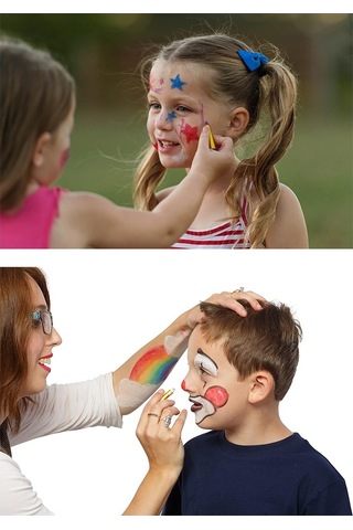 Yüz Boyası 6 Renk 1 Paket Bubu Face Paint Yüz Boyası Canlı Renkler Sağlığa Zararsız Kreş Okul Öncesi Çok Renkli