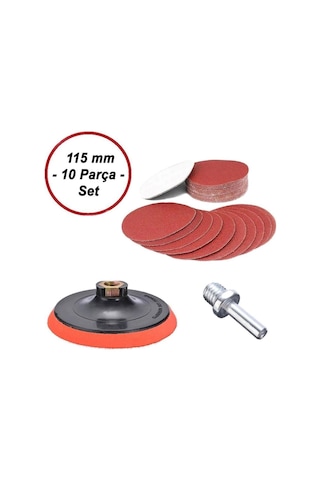 Ugr-Nikon Cırt Zımpara Seti + Matkap Aparatı 115 Mm (10 Parça)