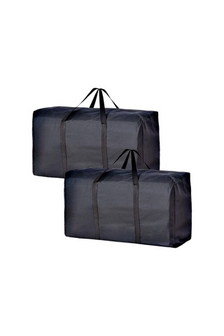 Suofeng 2 Adet Siyah Büyük Kapasiteli Oxford Kumaş Nakliye Çantası - Güçlü Fermuar Ve Taşıma Kolleri İle Giysi, Seyahat Ve Depolama İçin Uygun Siyah