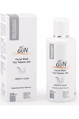 Dermoskin Acgun Sivilceli ve Akneli Ciltler için Yüz Yıkama Jeli 200 ML