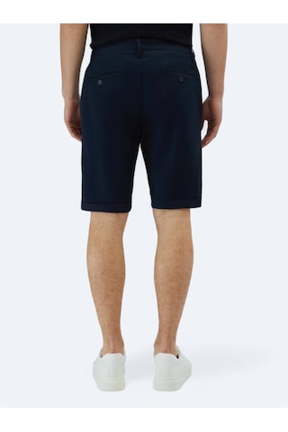 Lacivert Düz Dokuma Slim Fit Casual Pamuk Karışımlı Bermuda Lacivert