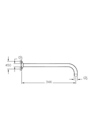 VitrA Origin Duş Başlığı Dirseği Uzun Duvardan A45652 Krom