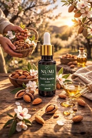 Tatlı Badem Yağı 20 Ml %100 Saf Sweet Almond Oil Doğal Saç Ve Cilt Bakım Yağı