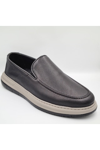 Greyder 64696 Siyah Hakiki Deri Erkek Casual Comfort Ayakkabı Siyah