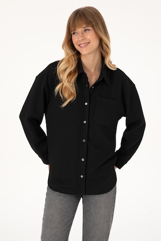 U.s. Polo Assn. Kadın Siyah Gömlek Örme 50309039-vr046 Sıyah