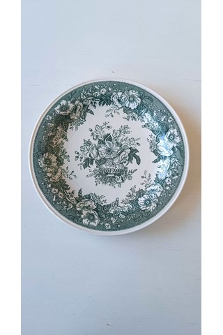 Balmoral Antika Porselen Servis Tabağı Yeşil Yeşil