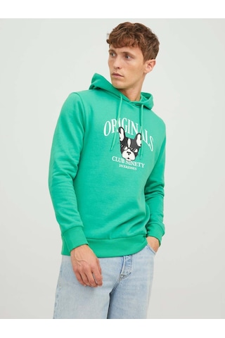 Jack & Jones Kapüşonlu Yeşil Erkek Sweatshirt 12244219 001