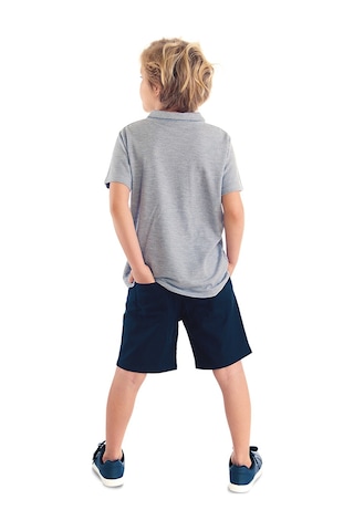 Denokids Mushi Sharrk Erkek Çocuk Polo Yaka T-shirt Şort Takım Çok Renkli