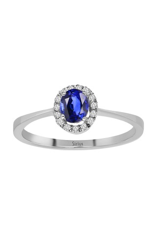 Sirius Pırlanta Ve Oval Safir Taşlı Yüzük 0805R0015