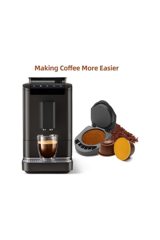 Espresso Için Yeniden Kullanılabilir Kahve Kapsülleri C Siyah Siyah