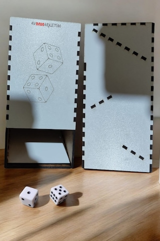 Ahşap Zar Kulesi Zar Atma Aparatı Tavla İçin Zar Atma Kulesi Dice Tower