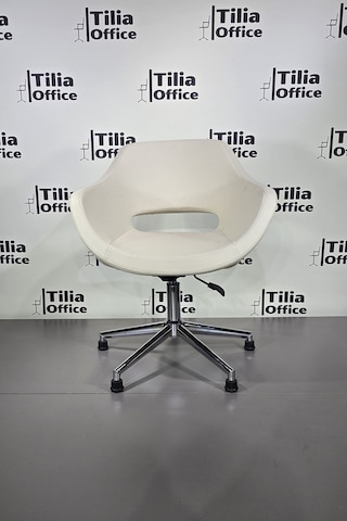 Monaco Çalışma Kesim Koltuğu Konik Sabit Ayak Krem