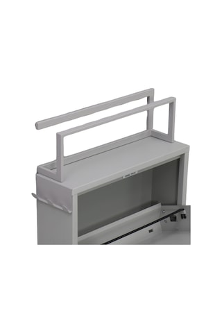 Kapaklı Metal Ayakkabılık, 3 Ve 4 Kapaklı, Aksesuarlı Çeşitli Gri-teliklik Standlı Ayakkabılık