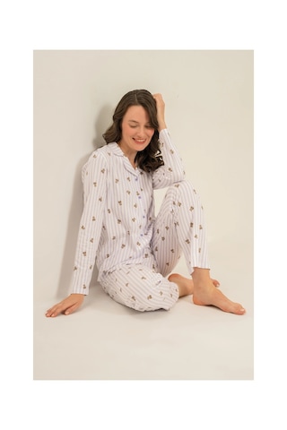 Angbutik Rolypoly Rp3913-s Kadın Gömlek Pijama Takım LILA