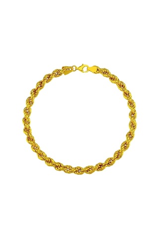 14 Ayar Altın Kalın Halat Burgu Bileklik Sarı Altın