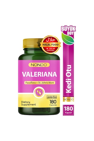 Nondo Valeriana Kedi Otu Jumbo Boy 180 Kapsül