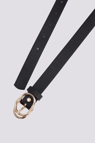 Tudors Kadın 110cm Gold Tokalı Siyah Kadın Kemer -51477