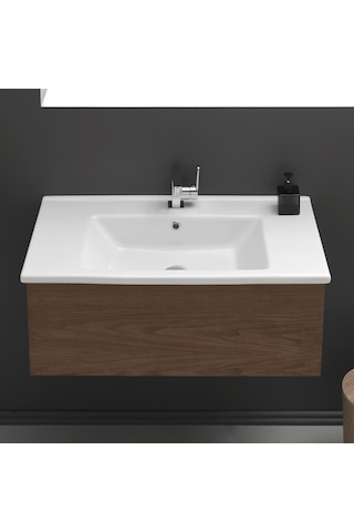 Turkuaz Seramik Cerastyle Arte 85x45 CM Etajerli Lavabo Dolap Hariç