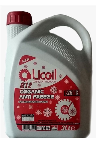 Licoil Antifriz G12 Kırmızı-25C 3Lt 3Kg-15Kg-16Kg Mevcut