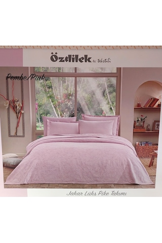 Özdilek Rf -pembe- Jakar Lux Z Tek Kişilik Pike Takımı
