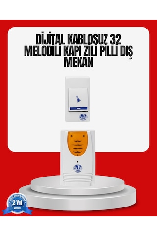 Kolay Kullanımlı Kablosuz Kapı Zili Şık Ve Sade Tasarım - Bayi Depom ....