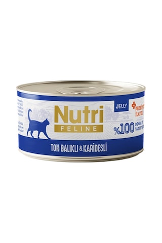 Nutri Feline Adult Jelly 70gr Ton Balıklı & Karidesli 6 Adet Yaş Yetişkin Kedi Maması