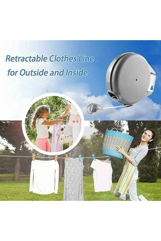 Çamaşırhane İçin Geri Çekilebilir Çamaşır İpi 12 Ay Kaymaz Taşınabilir Kamp B Diğer