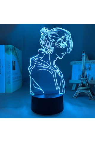 Ruicoo 3d Led Eren Yeager Aydınlatma Lambası - Dokunmatik Kontrollü Anime Gece Işığı Diğer