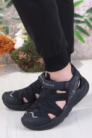 Hammer Jack 24813 Crımson Rahat Esnek Orijinal Ürün Outdoor Erkek Sandalet Siyah