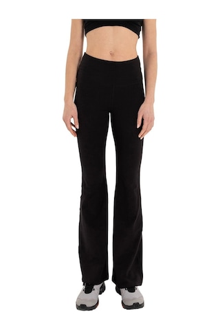 Inguz Roll Up Flare Toparlayıcı Yoga Pantolon Siyah