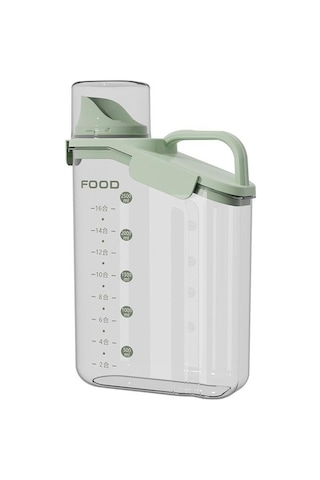 Hava Geçirmez Gıda Saklama Kapları Tahıl Dağıtıcı Tahıl Kabı Saklama Kutusu Pirinç Dağıtıcı Tahıl Dağıtıcı Mutfak Düzenleyici Açık Yeşil