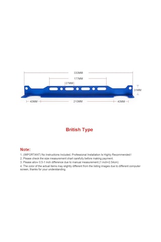 Sones İngiliz 330mm Araba Motor Yağı Soğutucu Montaj Braketi Kiti Siyah