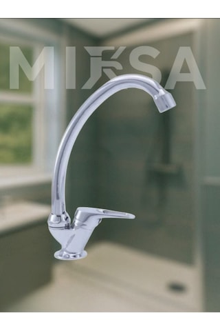 Krom Mermerden Tek Su Çıkışlı Lavabo-eviye Musluk Bataryası
