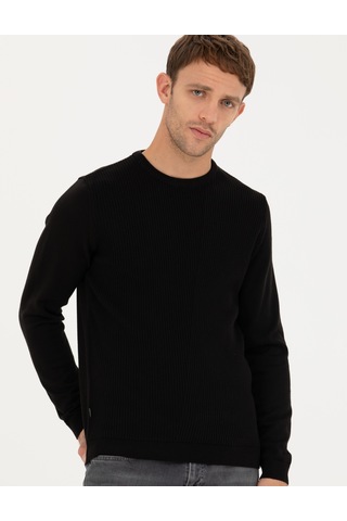 Pierre Cardin Erkek Siyah Triko Kazak 50281823-vr046 Siyah