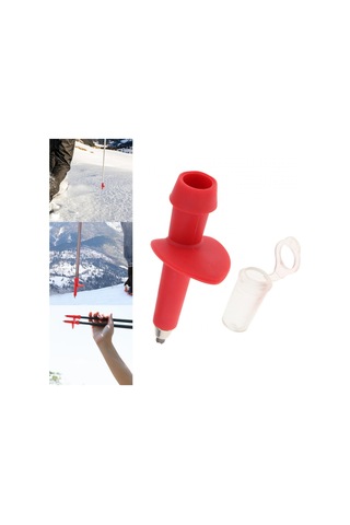 Dolıty Baston Ucu Karbür Kafa Yedek Kapak Aksesuarları Trekking Kırmızı