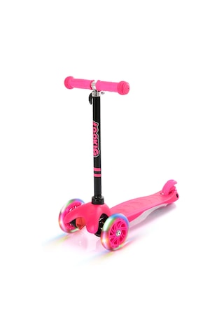 Pembe 3 Tekerlekli Led Işıklı Scooter