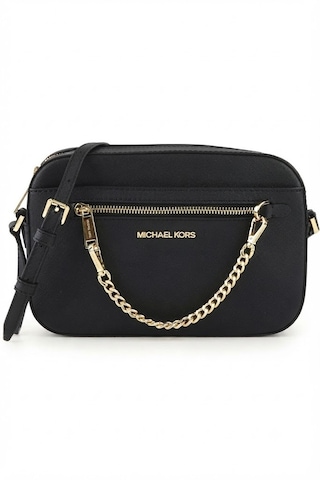 Michael Kors Jet Set Kadın Logolu Çapraz Omuz Çantası 35s1gttc7l Siyah - Altın