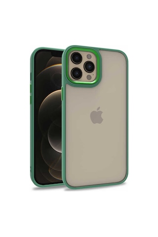 Apple Uyumlu iPhone 12 Pro Max Uyumlu Zore Flora Kılıf-yeşil Yeşil -