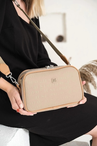 Just Polo Kadın Ayarlanabilir Uzun Askılı Omuz Çantası Ebat 17x27 Vizon Yeni