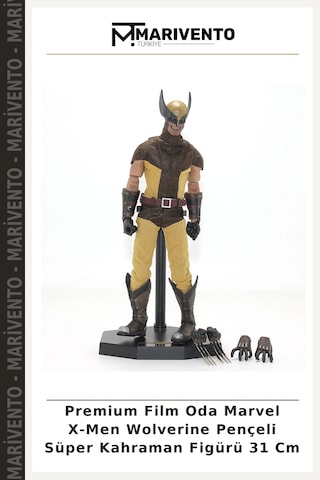 Premium Film Oda Marvel X-men Wolverine Pençeli Süper Kahraman Figürü 31 Cm
