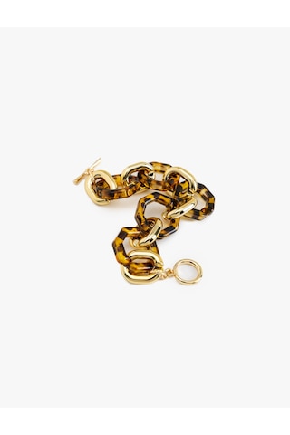 Koton Geometrik Leopar Desenli Bileklik Multıcolor 6wak70359aa Mavi