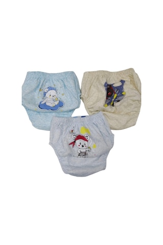 Erkek Çocuk Beyaz Su Geçirmez Yıldız Desenli Alıştırma Külodu