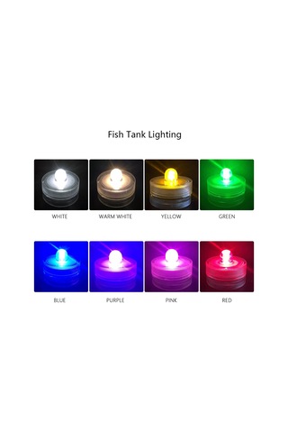 Xiyyadms Renkli Akvaryum Aydınlatma: Sıcak Beyaz Led Balık Lambası, 2 Cr2032 Pil İle Çalışır Pil Dahil Değil